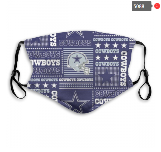 2020 NFL Dallas cowboys #12 Dust mask with filter